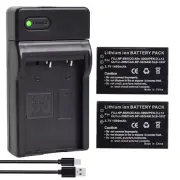 2x Battery NP-60 NP60 +Charger for Fuji Finepix M603 F601 F410 F401 ZOOM 50i