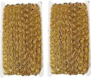 2pcs Decorative Sequin Lace Trim for DIY Crafts Handmade Lace Accessories for Weddings Parties Birthdays Home Decoration Wide Durable Material for Sewing Projects and Present