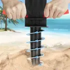 Ground Spike Outdoor Beach Heavy Duty Umbrella Sand Anchor Insert Durable Spiral
