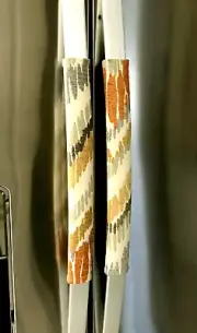 Refrigerator Oven Door Padded Handle Covers Dripping Colors Set of Three