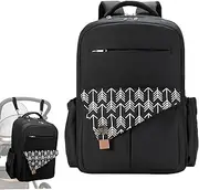 Diaper Backpack, Double Layer Waterproof Backpack Diaper Bag, Multi Function Waterproof Bag Clothing, Large Capacity Diaper Backpack, Travel Baby Diaper Bag, Waterproof Backpack Diaper Organizer