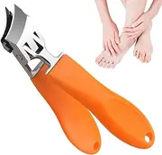 Slanted Nail Clippers | No Splash Nail Scissors Manicure Tools | Slant Curved Nail Clippers for Thick Toenails And Ingrown Nails, Podiatrist Toenail Clippers for Seniors And Men