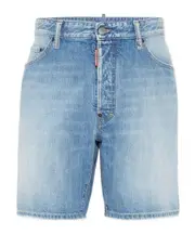 Dsquared2 Logo Patch Denim Shorts IT52,IT50,IT44,IT54,IT48,IT46 light blue