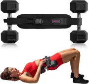 Exercise Hip Thrust Belt - Glute Trainer for Home Workouts with Extra Padding -