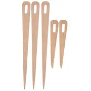5pcs Diy Wooden Big Eye Knitting Needles Tapestry Weaving Crafts Tools