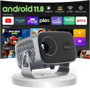 Portable Mini Projector, Android 10.0 WiFi Projector Home Stand Ceiling Mount...