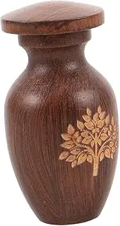 Intricate Pet Urn Wooden Funeral Box Dog Cat Memory Keepsake Ashes Casket for Burial