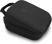 [LICAEVEY] Hard Shell Travel Case - Portable Organizer with Handle, Mesh Pouch & Shockproof Lining for Small Essentials (Black with Grey Interior)