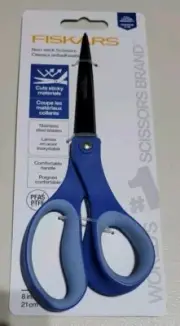 Fiskars 8 in 21 cm Straight Blue Performance Scissors Comfort Handle Non-Stick