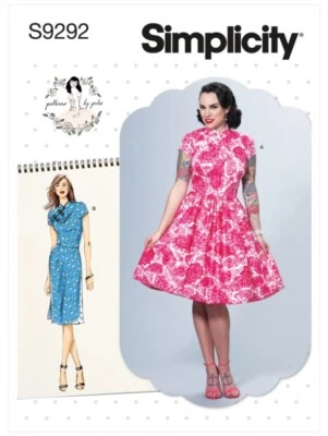Simplicity 9292 Misses Asian Mandarin Collar Dress Sew Pattern by Gertie Sz 6~22