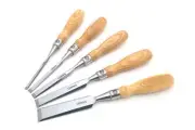Narex 5 Piece Richter Extra Bevel Edge Chisel Set (1/4", 3/8", 1/2", 3/4", 1")