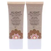 Pacifica Alight Multi-Mineral BB Cream - 3 Dark by Pacifica for Women - 1 oz Makeup - Pack of 2