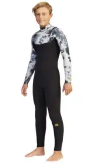 BILLABONG BOYS 403 4/3 FURNACE COMP CZ Wetsuit Pro Tie Dye Boys SZ 12 New!!!