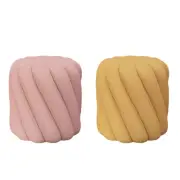 Round Ottoman Vanity Chair Anti Slip Stable Creative High Density Foam