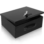 Portable Metal Safe Box with Dual Combination and Key Lock - Fire Resistant S...