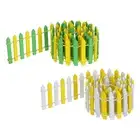 2pcs 35 Inch Miniature Garden Fence Light Yellow White Light Green Yellow