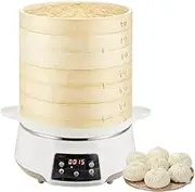 2000W Electric Food Steamer, 8L Tier Fast Steam Pot with 24H Intelligent Appointment and 60 Minute Timer, 3 Levels of Power Adjustment, Removable Food Steaming Cooker for Home