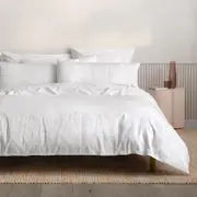 Sheridan Emersley European Pillowcase in White Cotton