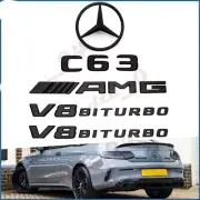 Mercedes Benz C63 COUPE C205 AMG Rear Star V8 Biturbo Badge Set Y2016+