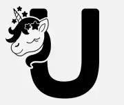 Unicorn Monogram Initial Letter U Font Vinyl Decal Sticker For Home Cup a2517