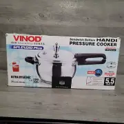 vinod splendid plus sandwich bottom handi pressure Cooker 5.5 L liter 18/8...