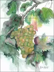 Ceramic Tile Mural Backsplash Neufeld Vineyard Grape Art PNA028