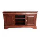 Solid Mahogany Wood Large Hi TV Stand Cabinet Antique Reproduction/Pre-Order