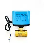 Brass Motorized Ball Valve 3/4inch Normally Closed/Open Two Wire Motorized Electric AC220V DC12V DC24V 1Pcs (Size : 220VAC, Color : Normally Open) (Color : Normally Open, Size : 220VAC) (Color : Norm