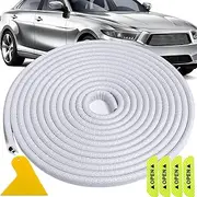 Car Door Edge Guards, Universal Rubber U Shape Car Door Edge Trim Protector, 5M Auto Door Edge Guards for Anti-Collision, Scratchproof, Vehicle Door Seal Protector for Most Car (White)