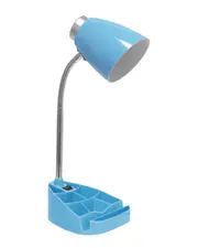 Lalia Home 18.5in Flexible Gooseneck Organizer Desk Lamp with Phone/iPad/Tablet Stand