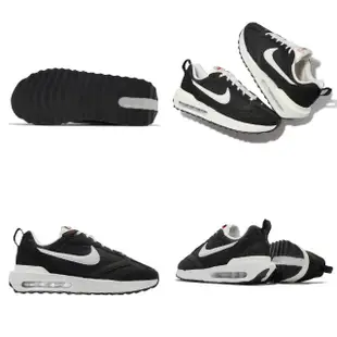 【NIKE 耐吉】休閒鞋 Air Max Dawn 運動 男女鞋 復古鞋型 氣墊 避震 尼龍 情侶穿搭 黑 白(DJ3624-001)