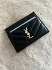 Saint Laurent YSL Black Monogramme Card Holder Case Wallet