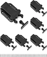 QWORK® Touch Release Catch Latch, Push to Open Catch Lock with Automatic pop-up Function Cabinet Lock, Push Latch for Cupboard, Drawer, 6 Pack