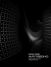 Harman Kardon AVR7550HD Receiver Owners Manual