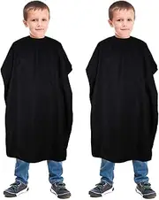 2 Pieces Kids Haircut Barber Cape Cover Hair Salon Cape Waterproof Hair Cutting Cape Styling Apron Shampoo Cape with Adjustable Snap Closure for Salon and Home, 47.3 x 31.5 Inch (Classic Pattern)