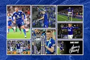 RJR PRINTS Jamie Vardy - Leicester City Star Football Player Signed 12x8 Inch Montage Autograph Photo Print WIth A Pre Printed Signature Which Would Make A Superb Gift For Any Fan.