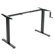 VIVO Black Manual Height Adjustable Stand Up Desk Frame Crank System