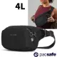 【澳洲 Pacsafe】Vibe 100 Hip Pack 防盜斜背包/腰包/臀包4L.RFID護照包.隨身包/8吋平板隔層.防割強化背帶/60141130 黑