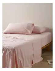 [Vue] 300TC Australian Superfine Cotton Sheet Set in Pastel Pink