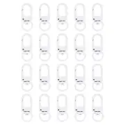 Lobster Claw Clasps, 20Pcs 33mm - Metal Swivel Clasps Snap Hook (White)
