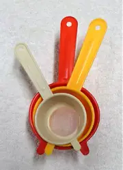 Kitchen Strainer Set Nylon Mesh Strainer 3 Pieces -Color By Size 3"-3.75"-4in.