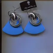 ALEX & ANI BLUE TRIANGLE EARRINGS