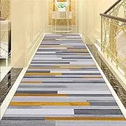 Contemporary Runner Rugs for Hallway Hall, 1m/1.5m/2m/2.5m/3m/3.5m/4m/4.5m/5m/5.5m/6m Long Carpet Non Slip Kitchen Hall Stairs Corridor Narrow Rugs -Grey/Yellow/White (Size : 2.6ft×14.8ft/80×450cm)