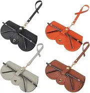 Lyaciomn 8PCS Fashion Sunglasses Case Soft Leather Sunglasses Bag Portable Slim Glasses Case Travel Protective Cover