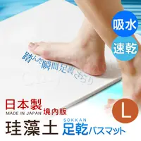 在飛比找PChome24h購物優惠-【日本藤原境內版】日本製 珪藻土 足乾樂 超速吸水地墊 乾燥