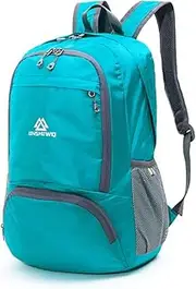 Frafuo 25L Lightweight Portable Foldable Backpack Waterproof Backpack Folding Bag Water Resistant Small Backpack Daypack Foldable for Travel Hiking Outdoor Camping-Blue
