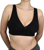 [MYLILY] Nursing Bra with Reusable and Washable Nursing Pads, Breastfeeding Bra, Pregnancy and Nursing Bra, Comfort Bra Without Underwire