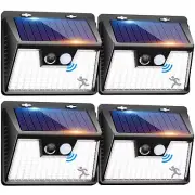 Solar Lights Outdoor Waterproof, 4 Pack 140LED Solar Motion Sensor Lights, 3 ...