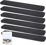 Set of Notice Board Strips Felt Pin Board Wall Memo Display with Pushpins