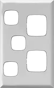 HPM Excel 2 Gang with Extra Switch Powerpoint Coverplate, Matt White